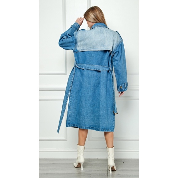 Denim Trench Coat - Picture 2 of 2